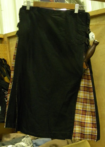 Canvas and cotton kilt