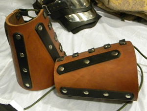 Reinforced leather bracers