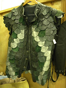 One of a kind leather scale doublet